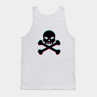 TikTok skull danger emoji smiley Black Tank Top